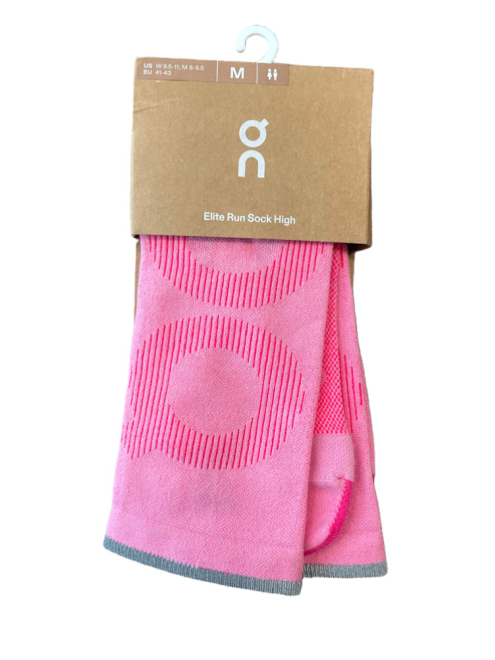 On Running Elite Run Sock High Size M Raspberry Pink Running Socks NWT